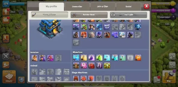 COC190 Maxed TH12 Heroes Mid, 5 Builders, 544 Gems 
